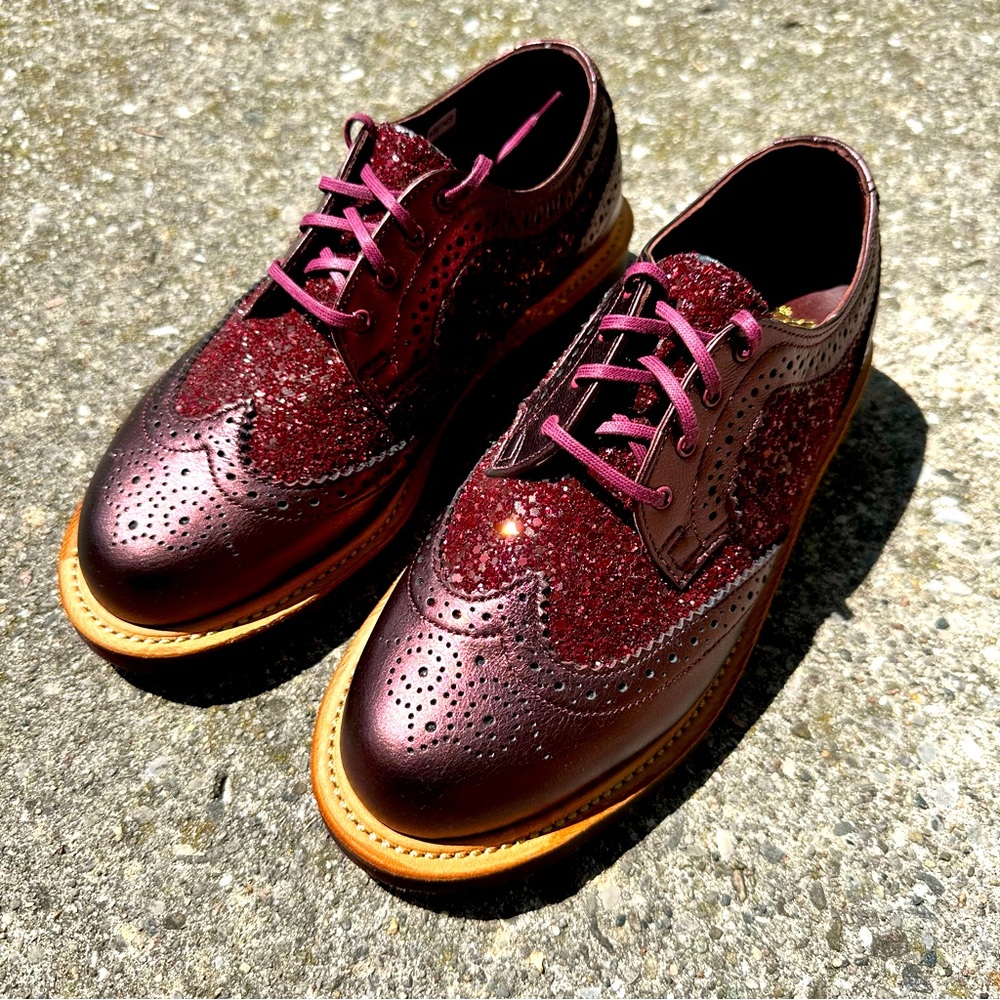 Dr. Martens Burgundy Brogue Shoes